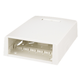 CBXF12IW-AY - Caja de Montaje en Superficie / 12 Puertos Mini-Com / Almacenamiento 24 m (78.7 ft) de Fibra / ABS RoHS / 120 x 46.1 x 170.1 mm