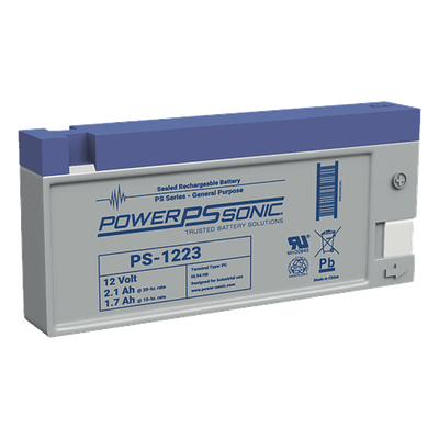 PS-1223-PC - Batería de respaldo / 12V / 2.1Ah / AGM-VRLA / Terminales PC / 5 años vida útil / UL reconocida