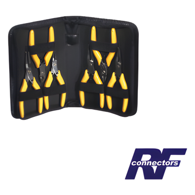 RFA-4080 - Juego de Pinzas / 6 Piezas / Acero Inoxidable / 108mm a 130mm / Salas Limpias