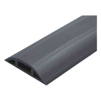 FLEXIDUCTHO-BK-25 - Canaleta Flexible para Piso / Media Caña / Área 305 mm² / Carga 100 kg / Rollo 25 m / PVC Autoextinguible UV