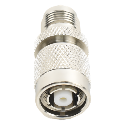 RP-1223 - Adaptador RF en Línea / Conector TNC Macho Inverso a TNC Hembra / Cuerpo Bronce Niquelado / Contacto Oro / Aislante Teflón