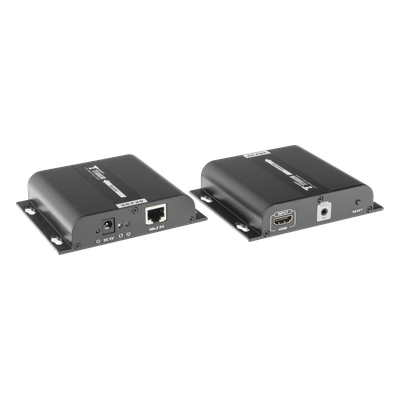TT683 - Kit Extensor HDMI para distancias de 120 metros / Resolución 4K @ 30Hz / Cat 5e/6 / Soporta conexión Uno a Uno y Uno a Muchos / Hasta 253 Rx / HDbitT / Soporta control remoto del equipo fuente.
