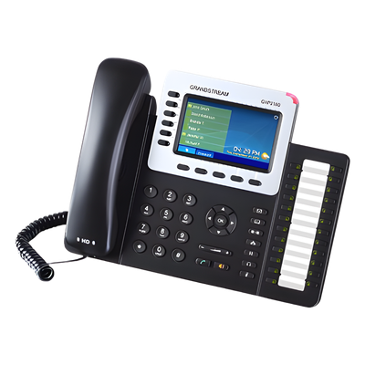 GXP-2160 - Teléfono IP Empresarial / 6 Líneas / Pantalla LCD Color 4.3 pulgadas / 24 Teclas BLF / Bluetooth / PoE / Audio HD / Gigabit Dual Port