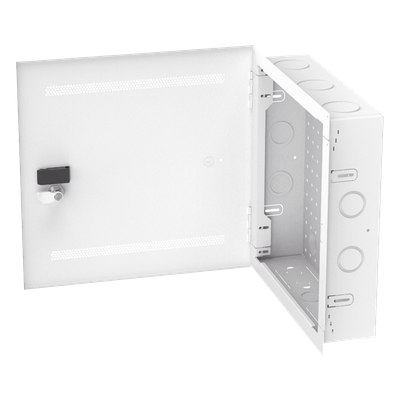 MS14EHDS - Gabinete de Montaje en Pared / 14 in de Altura / Acero Calibre 18 / Carga 16 kg (35 lb) / Puerta Reversible con Cerradura / Ventilación Integrada
