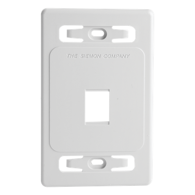 MX-FP-S-01-02 - Placa de Pared Modular / 1 Salida / Compatibilidad Z-MAX y TERA Blindados / Instalación Frontal o Trasera / Color Blanco