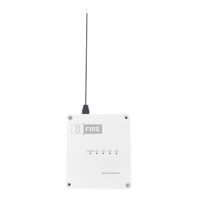 SF-LORA-REC-4 - Receptor Inalámbrico / 2500 m (8202.1 ft) de Alcance / 4 Salidas de Relevador Tipo C / Frecuencia 433.92 MHz / Operación -20°C a +80°C