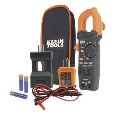 CL-120-KIT - Amperímetro de Gancho / 400A CA / CAT III 600V / Probador de Fase / Divisor de Línea / Retroiluminado / 2 m (6.6 ft) de Protección ante Caídas