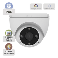 CSH4/POE - Cámara IP Bullet PoE / 3 Megapixel 2K / Visión Nocturna Color 30 m (98.4 ft) / Detección IA Humano/Vehículo / Audio Bidireccional / Defensa Activa / IP67