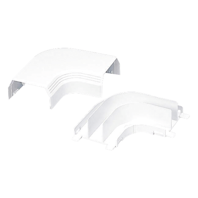T45RAIW - Curva de Radio Controlada / Canaleta T45 / PVC Rígido / UL94V-0 / 0 a 50°C / Blanco Mate