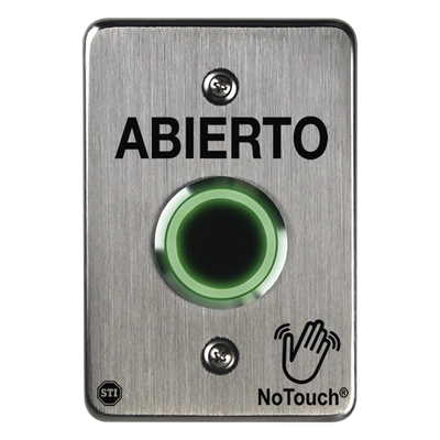 NT-SS102-ES - Interruptor IR NoTouch / Acero Inoxidable 304 Grado Médico / Contacto Seco Forma C / 4.5" x 4.5" x 0.26" (11.4 cm x 11.4 cm x 6.6 mm)