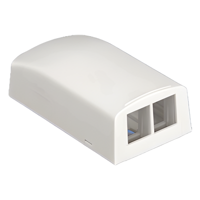 NK2BXEI-A - Caja de Montaje en Superficie / 2 Puertos Keystone / ABS / 1.95 x 1.13 x 3.65 in / Marfil