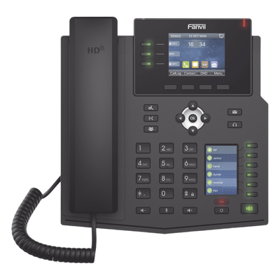 X4U - Teléfono IP Empresarial / 12 Líneas SIP / Pantalla Dual Color / 30 Teclas DSS/BLF / Gigabit PoE / Audio HD Opus