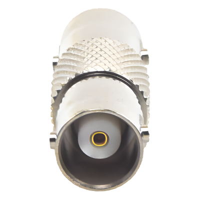RFB-1134 - Adaptador Barril / BNC Hembra a BNC Hembra / 50 Ohm / Níquel-Oro-Polipropileno / 35.5 mm (1.16 ft)