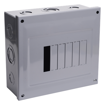 C2Q06S - Centro de Carga para Sobreponer / 06 Polos / 60 A / 1 Fase 3 Hilos / 120/240 V AC / 50/60 Hz / 10 kA / 8.0 × 7.3 × 2.95 in