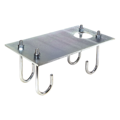 490058 - Base de anclaje / Acero de alta resistencia / Barreras FAAC 620 / Compatible con 6 modelos