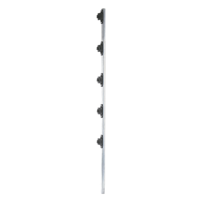 FENCEPOST3 - Poste de cerco eléctrico / 1.2 m (3.9 ft) / Acero galvanizado G60 / 5 aisladores de paso / 18 kV dieléctrico