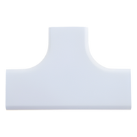 TFC10WH-X - Accesorio en T para Canaleta / 180° / ABS Resistente a Impactos / UL94V-0 FT4 / 0 a 50°C / Instalación Adhesiva Sin Herramienta / Blanco