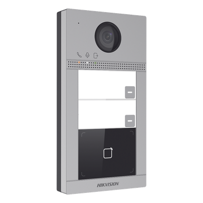 DS-KV8213-WME1(C) - Videoportero IP / 2 Megapixel / PoE / IP65 + IK08 / 2 Departamentos / 2 Puertas / 6 Monitores / 129° / IR 3m (9.84 ft)