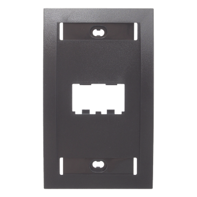 CFPE2BLY - Placa de Pared Vertical / 2 Puertos Mini-Com / Con Espacio para Etiquetas / 2.75 x 4.5 pulgadas / Negro