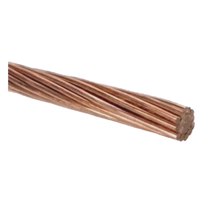 A084/100M - Cable Eléctrico de Cobre Semiduro / 7 Hilos Concéntricos / Calibre 2/0 AWG (67.4 mm²) / Rollo 100 m (328 ft) / Alta Conductividad