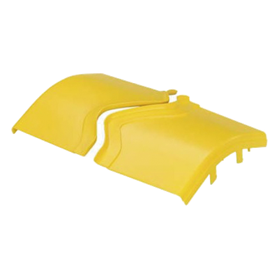 FROV45SC12LYL - Tapa de Bajada Vertical Exterior / 45° / Canaleta 12x4 / Radio de Curvatura 50.8 mm / Color Amarillo / PC/ABS