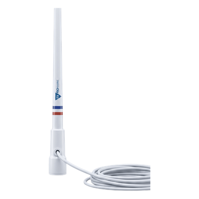 TX-5206-SYS - Antena Marina VHF / Fibra de Vidrio / 156-163 MHz / 6.5 dBi / Cable 10 m (32.8 ft) / IP67 / 2.4 m (7.9 ft)