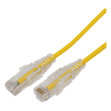 LP-UT6A-200-YE28 - Cable de Parcheo Slim UTP Cat6A / 2 m (6.56 ft) / 28 AWG / Amarillo / RJ45 Chapado en Oro