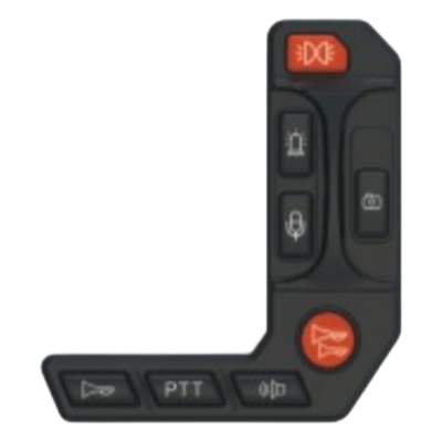 XMTHA01 - Controlador de luces y sirena / 4 posiciones / IP66 / 12V / ABS / Manubrio motocicleta