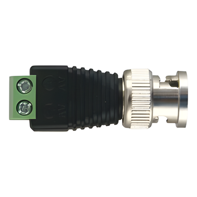 TT-RG-17 - Adaptador BNC Macho / Terminales Tornillo / 75 Ohm / Cables AWG 26-14 / RG-59 / RG-6