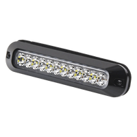 ED3755RC - Luz Auxiliar LED / 12 LEDs Ultra Brillantes / Rojo/Blanco / 70 Patrones de Destello / 12-24 VCC / SAE J595 Clase I / 157 mm (6.2 in) x 20 mm (0.8 in) x 35 mm (1.4 in)