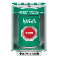 SS2181EX-ES - Botón de Salida de Emergencia / Acción Mantenida / Cubierta de Policarbonato / Bocina Integrada / Superficie con Espaciador