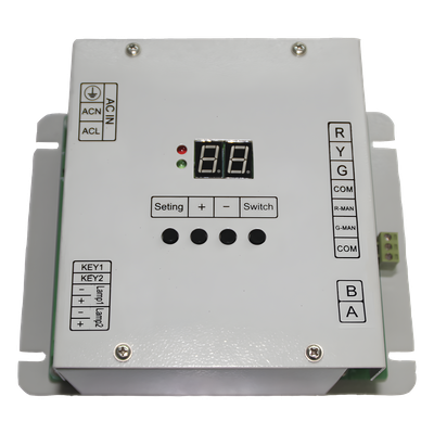 PROPEDPASS - Controlador de Tráfico Peatonal / 5 Salidas / 110 VCA / Gabinete con Montaje / Integración Alarma Acústica