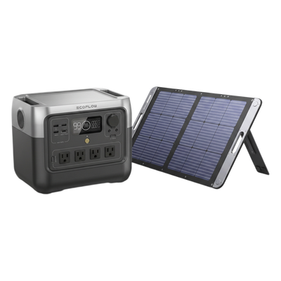 KITEFR62015114 - Kit de Energía Portátil / Estación 768 Wh / Salida AC 800 W (1600 W X-Boost) / Panel Solar 200 W / Batería LiFePO4 / IP67
