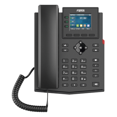 X303W - Teléfono IP Wi-Fi / 4 Líneas SIP / Pantalla LCD Color 2.4" / Wi-Fi Dual 2.4/5 GHz / PoE / Audio HD