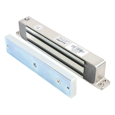 MAG350H - Chapa Magnética / 350 lbs / Montaje Superficial / IP68 / Exterior / 12V CD o 24V CD / -10 a +55°C