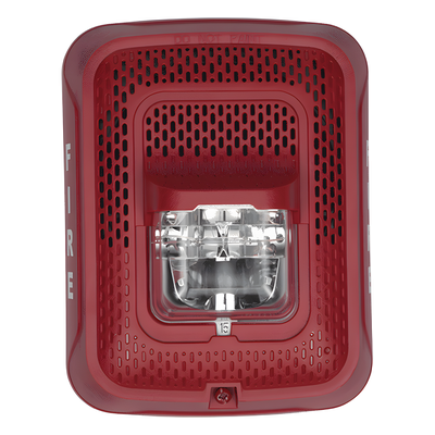 SPS-RL - Bocina con estrobo / Pared / 25-70.7 Vrms / 15-185 cd / 400-4000 Hz / UL 1480-1971 / Serie L