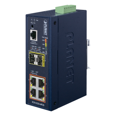 IGS-5225-4P2S - PLANET IGS-5225-4P2S switch Gestionado L2+ Gigabit Ethernet (10/100/1000) Energía sobre Ethernet (PoE) Azul