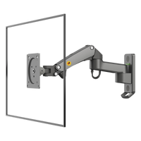 F150NB - Soporte de Pared para Monitor / 17" a 35" / Carga 12 Kg (26.4 lbs) / VESA 75x75 y 100x100 / Inclinación -30° a +85° / Rotación 360° / Acero