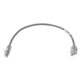 UTP28SP1GY - Cable de Parcheo Cat6 / UTP 28AWG / Diámetro Reducido 3.8 mm / 0.30 m (1 Pie) / Gris / LSZH-CM / PoE++