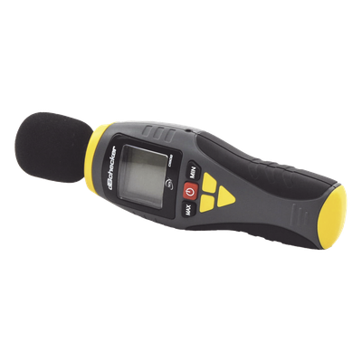 DB-02 - Medidor de Decibeles Profesional / Rango 40-130 dB en 4 Escalas / Precisión ±2 dB / Cumple NFPA 72 y ANSI S1.4 / LCD 4 Dígitos con Max/Min Hold / Micrófono Condensador Electret ½ Pulgada