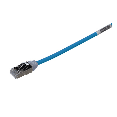 STP28X0.5MBU - Patch Cord Cat6A / 28 AWG Diámetro Reducido / S/FTP Blindado / CM/LS0H / 0.5 m (1.64 ft) / Azul