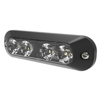ED3704RC - Luz Auxiliar LED / 4 LEDs Bicolor Rojo/Claro / 22 Patrones de Destello / 12-24 VCC / Instalación Interior y Exterior / IP Resistente
