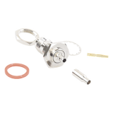 RFT-1212-B - Conector TNC Hembra / Montaje Chasis Tipo D Plano / Anillo Plegable / RG-174/U, 8216, LMR-100A / 0.1 pies