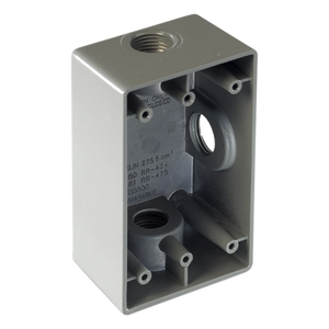 RR-0481 - Caja Condulet / 3 Bocas / 3/4" (19.05 mm) NPT / Volumen 275.5 cm³ / Aluminio Diecast / Intemperie / UL-CSA