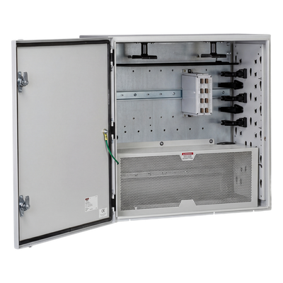 Z22C-S - Gabinete de Zona de Red / IP66 / UL 4/12/4X / Acero 610 x 295 x 610 mm (24 x 11.6 x 24 in) / Rieles DIN / Puerta Reversible