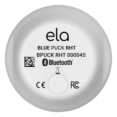 BLUEPUCKRHT - Sensor BLE de Temperatura y Humedad / Rango -40°C a +85°C / Alcance 500 m (1640 ft) / IP65 / Autonomía 18 Años / NFC