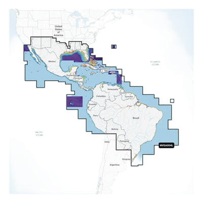 10-C1285-00 - Carta Náutica / México, Centroamérica y Brasil / Golfo y Costa Este de EE. UU. / Caribe y Bermudas / Panamá, Galápagos y Sudamérica