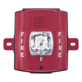 P2RH-K - Sirena Estrobo Para Exterior De Dos Hilos Color Rojo Montaje Pared