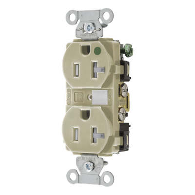 HUB-8300-IVTRA - Contacto Duplex / 20 A / 250 V CA / NEMA 6-20R / Grado Hospitalario / 3.28 in x 1.65 in x 1.19 in