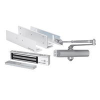 Kit para Control de Acceso Incluye Chapa Magnética de 600 Lbs / Montajes L y Z / Cierra puerta para 150 Kg / Certificación UL